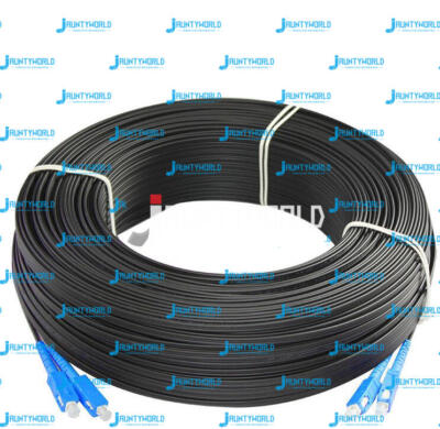 100M Outdoor SC SM Duplex FTTH Drop Patch Cord SC G657 Fiber Optic Cable Jumper
