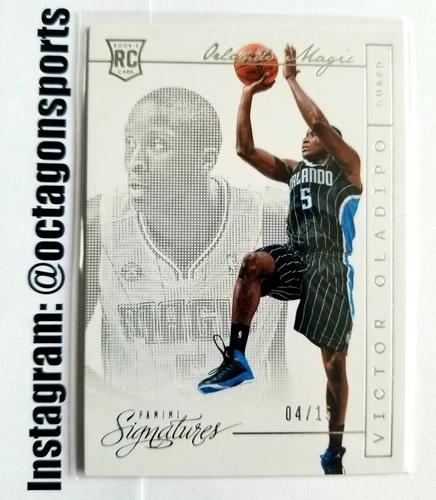 2013-14 PANINI SIGNATURES SILVER VICTOR OLADIPO RC!! 4/15!! 1/1?? JERSEY #!!