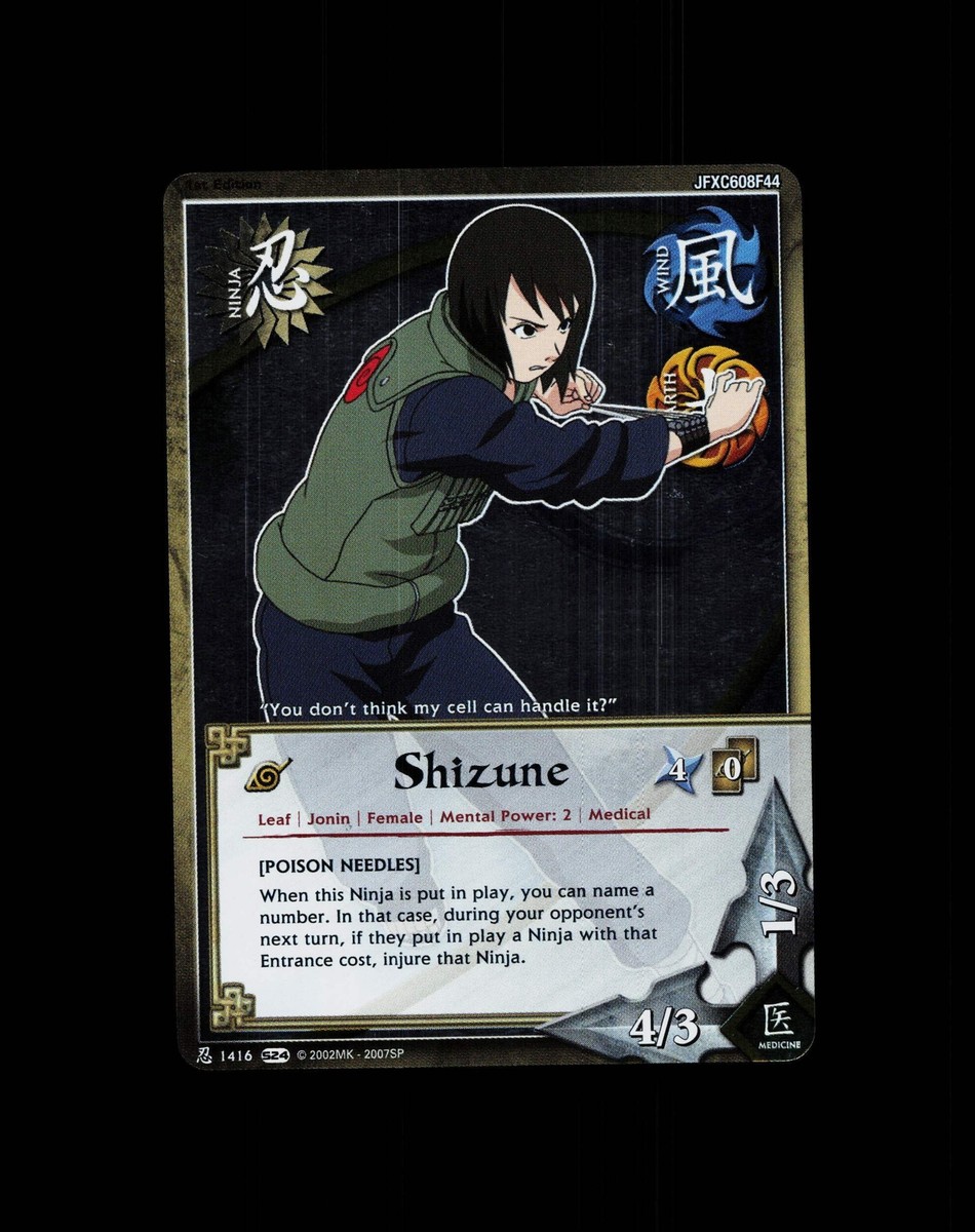 Shizune - 1416 - NM - 1st Edition Foil - S24 - Naruto CCG - D4-56