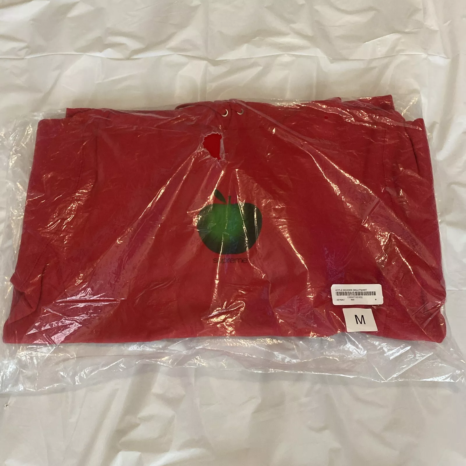 Sweat à capuche Supreme New York SS19 Apple ROUGE MEDIUM — Sweat à capuche authentique neuf