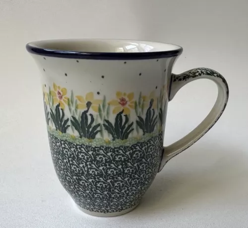 Boleslawiec Ceramika Artystyczna Polish Pottery Flower Coffee Mug -C40