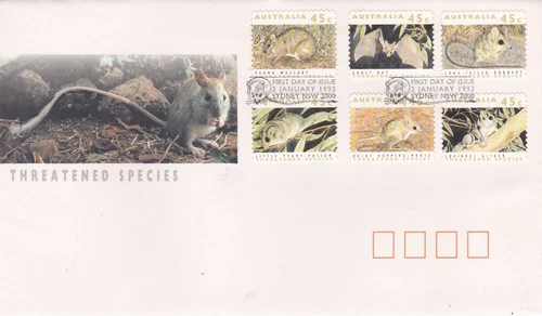 Australia 1992 Threatened Species FDC Sydney special cancel Unaddressed VGC