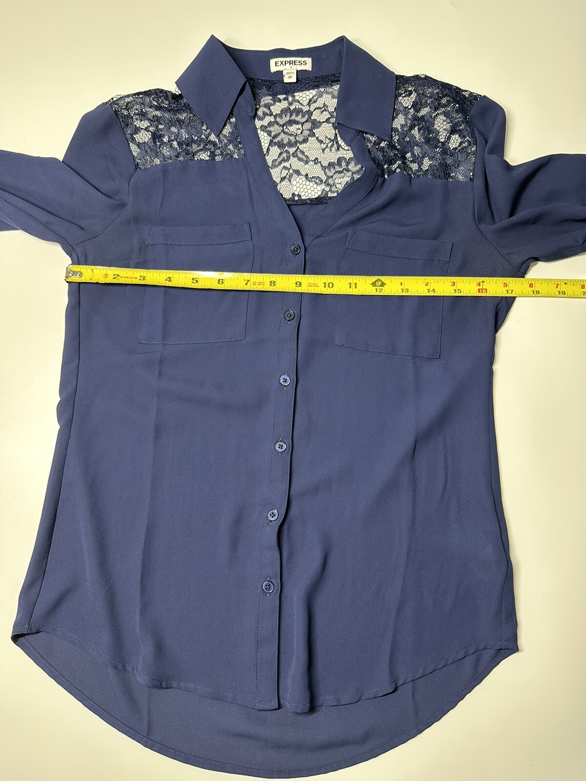 Express Women’s XS Button Down Button Up Shirt Bl… - image 5