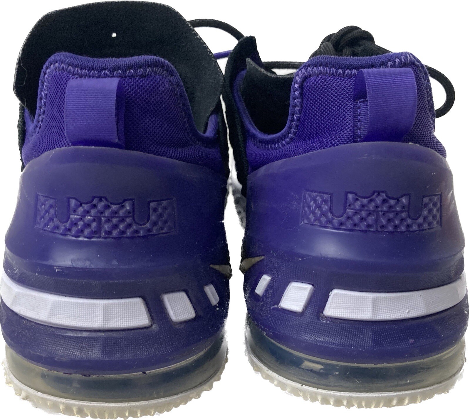 Nike LeBron 18 GS 'Laker' Basketball Shoes CW2760-004 Youth Size 5Y Black Purple thumbnail 9