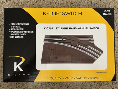 K-Line switch - K-0264 27'' Right Hand Manual Switch NIB