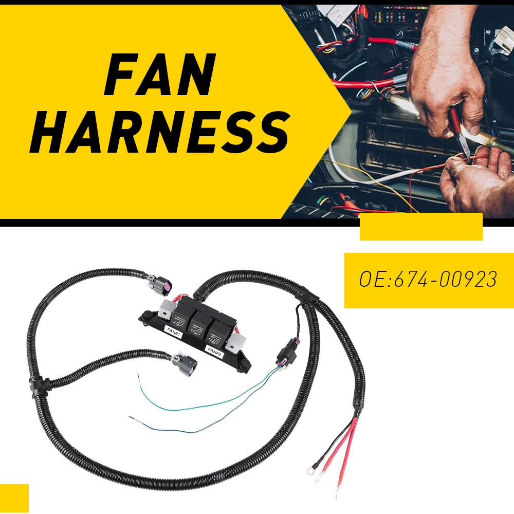 FOR 99-06 GM Dual Electric Fan STOCK Kit Harness Yukon Silverado Sierra Tahoe