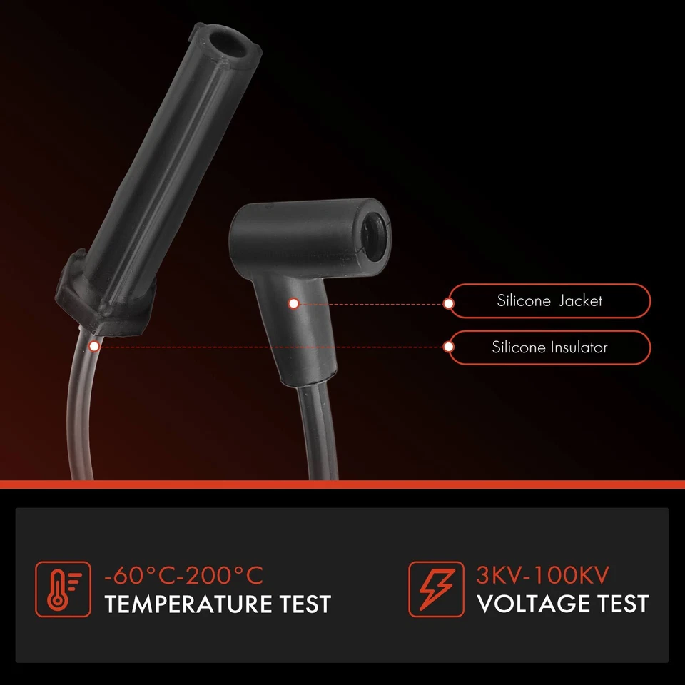 Juego de 4 cables de bujía para Chevrolet S10 98-03 GMC Sonoma Isuzu Hombre L4 2,2 L Foto 4 de 4