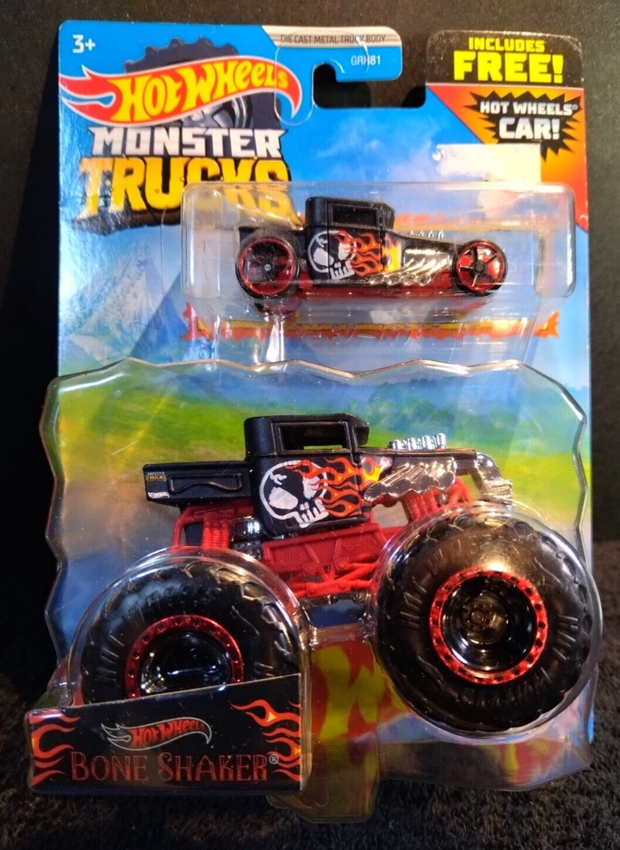 Hot Wheels Monster Trucks Bone Shaker With Car