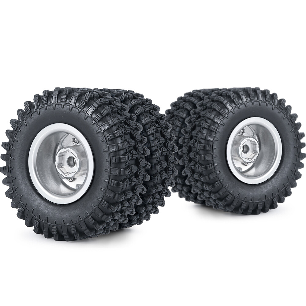 Pneumatici Neri FLYXM Per Modellini Pneumatici 50/54mm Per Auto RC 1/24 Axial SCX24 - Gomme Per Crawler, Buggy, Nero Pneumatici RC Crawler - Foto 4