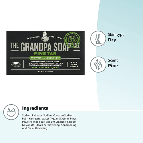 Soap Pine Tar 4.25 Oz (Pack of 4) - Picture 7 of 12
