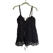 ESCANTE x VINTAGE sheer lace teddy in black size 1X