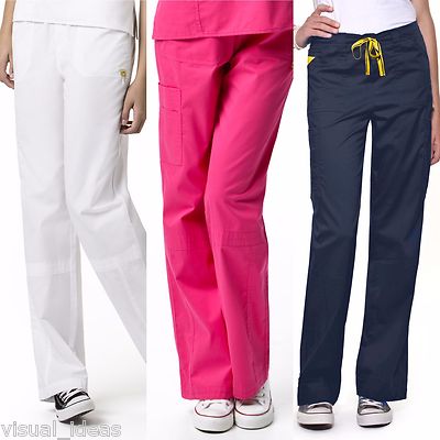 NEW WOMEN'S WONDERWINK MINK BOOT CUT DESIGNER CARGO PANTS NURSING