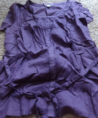 NIP MONROE & MAIN SHEER WOMENS BLOUSE-SIZE XL-PURPLE