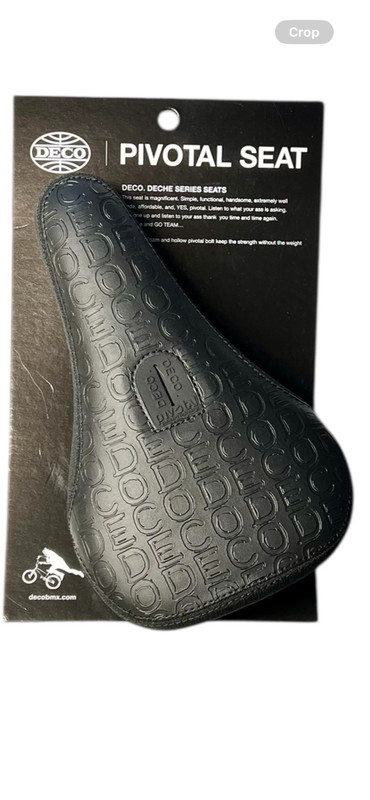 DECO BMX PIVOTAL FREESTYLE BLACK SEAT SADDLE FAT MID HOLLO CHROMO BOLT SUPERLITE