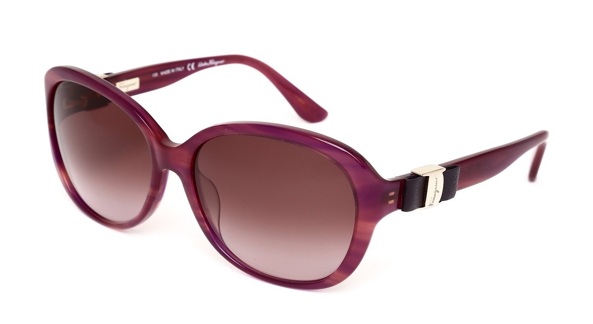 Salvatore Ferragamo SF658SL Magenta Women's Round Sunglasses R1064