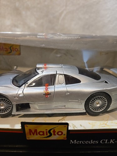 NIB Diecast Maisto Special Edition SILVER MERCEDES CLK-GTR Street Version 1:26 - Picture 3 of 13