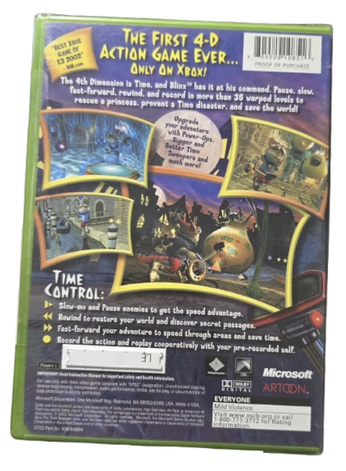 Blinx: The Time Sweeper (Original Xbox) Brand New & Factory Sealed! - Image 4 of 4