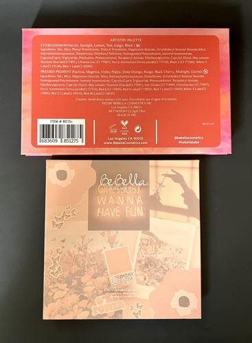 2 BeBella Cosmetics Oh Poppy & Dreaming In Color Artistry Eyeshadow Palette NEW - Picture 3 of 8