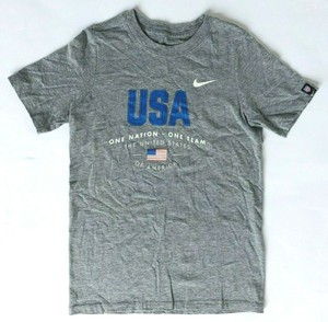 Nike Dri Fit USA Soccer Logo Tee Boys XS T-Shirt Gray Blue Red Top Shirt | eBay