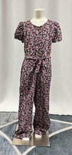 Japna Girls Jumpsuit Floral Round Neck Size 10