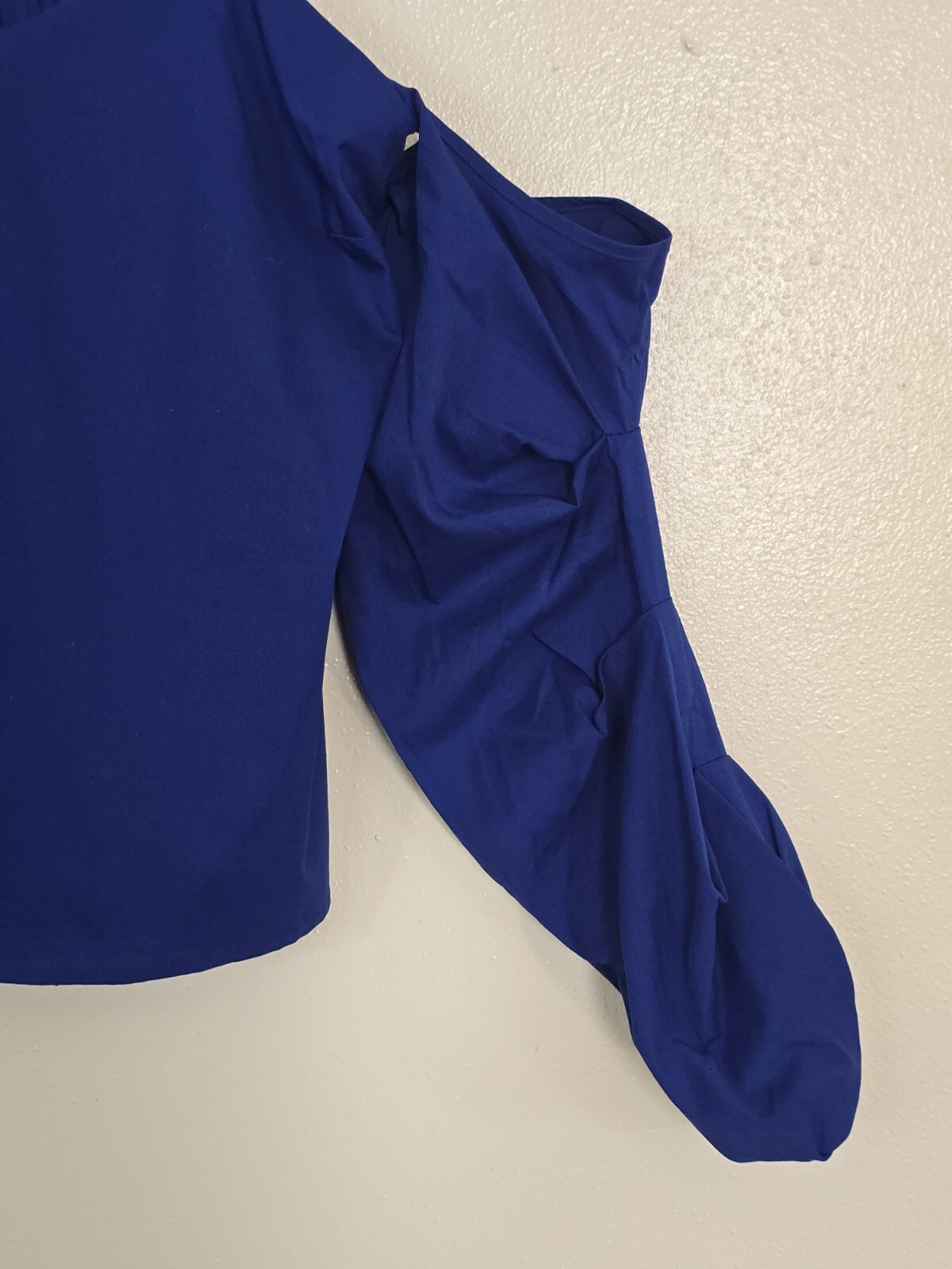 Belle & Sky Sweetheart Off Shoulder Top Womens Small Royal Blue Blouse Chic 