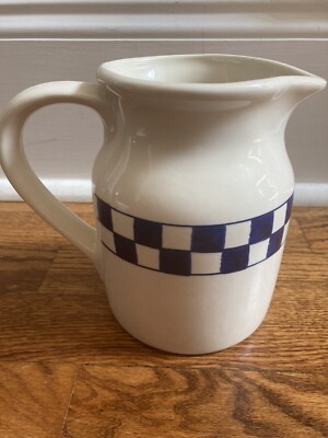Hartstone Blue Check Pitcher | eBay