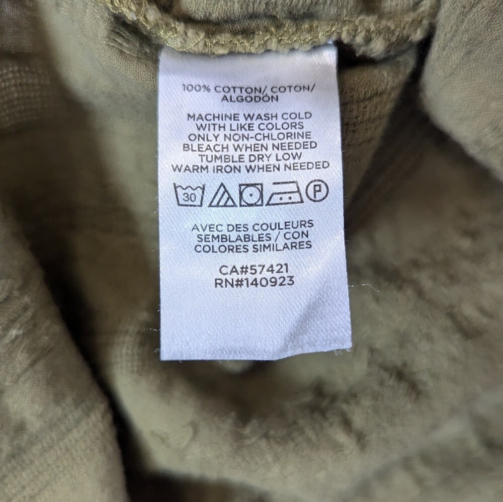 Loft Green Long Sleeve, Button Down Pullover, Emb… - image 5