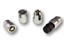 4 Chrome Socket Wheel Lug Nut Locks W/Key 14x1.5mm Cadillac CTS CT6 XTS Camaro
