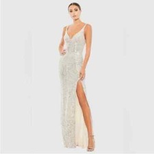NWT Mac Duggal Ieena Sequin Slit Gown