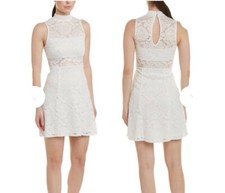 Show Me Your MuMu Alexa Lace Mock Neck Dress Size Small