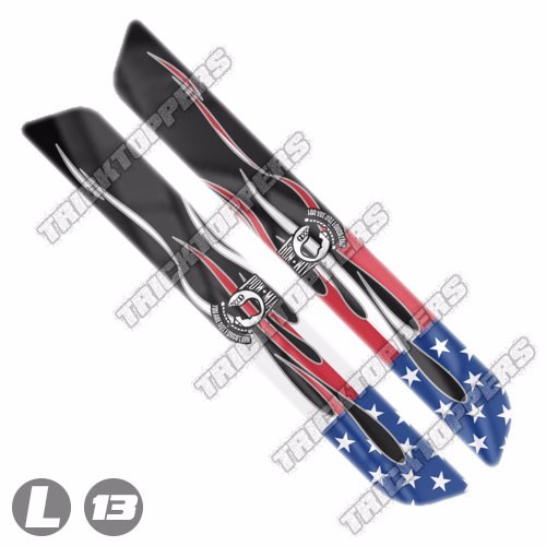 Saddlebag Latch Reflector Insert Decals for 2014 Harley Touring - POW MIA