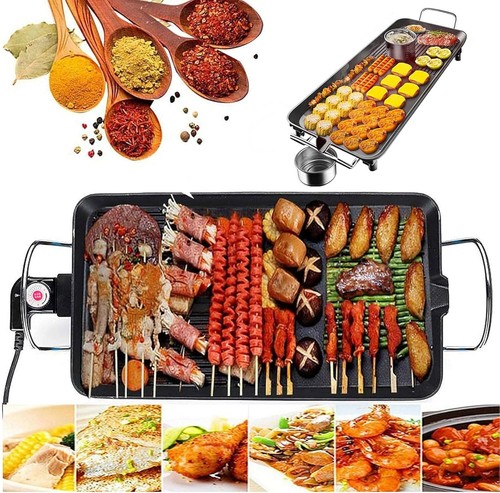 Elektrischer Teppanyaki Grill Tischplatte Grillplatte Kochplatte Grill 3 Größen - Bild 22 von 25