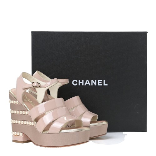 CHANEL Valletta Beige Red Silver Women Authentic secondhand 
