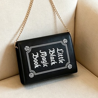 Magic Book Crossbody, Gold Detachable Chain, Halloween Christmas