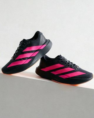 adidas WMNS Adizero Evo SL Woven Aurora Black Shock Pink KI6931 Women's Size