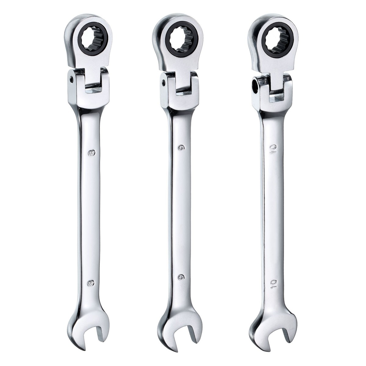 YATO Flex Ratschen-Schraubenschlüssel 10 Mm – Verchromt, 72 Zähne, Für Garage & Werkstatt