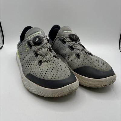 Under Armour BOA Slip Speed Training Shoes Men's Size 14 Grey Navy Lime 3026197