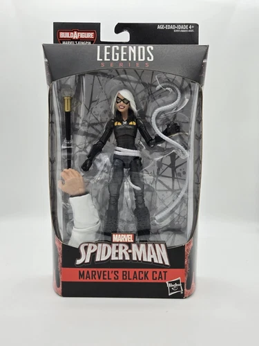 Figura de acción Marvel Legends Black Cat KingPin BAF Hasbro SELLADA Spider-Man 