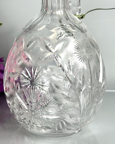 Antique ABP Cut Glass Decanter Jug American Brilliant Period - Picture 5 of 24