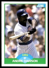 Andre Dawson 1989 Score #2 Chicago Cubs MLB READ FREE SHIPPING AutographDen