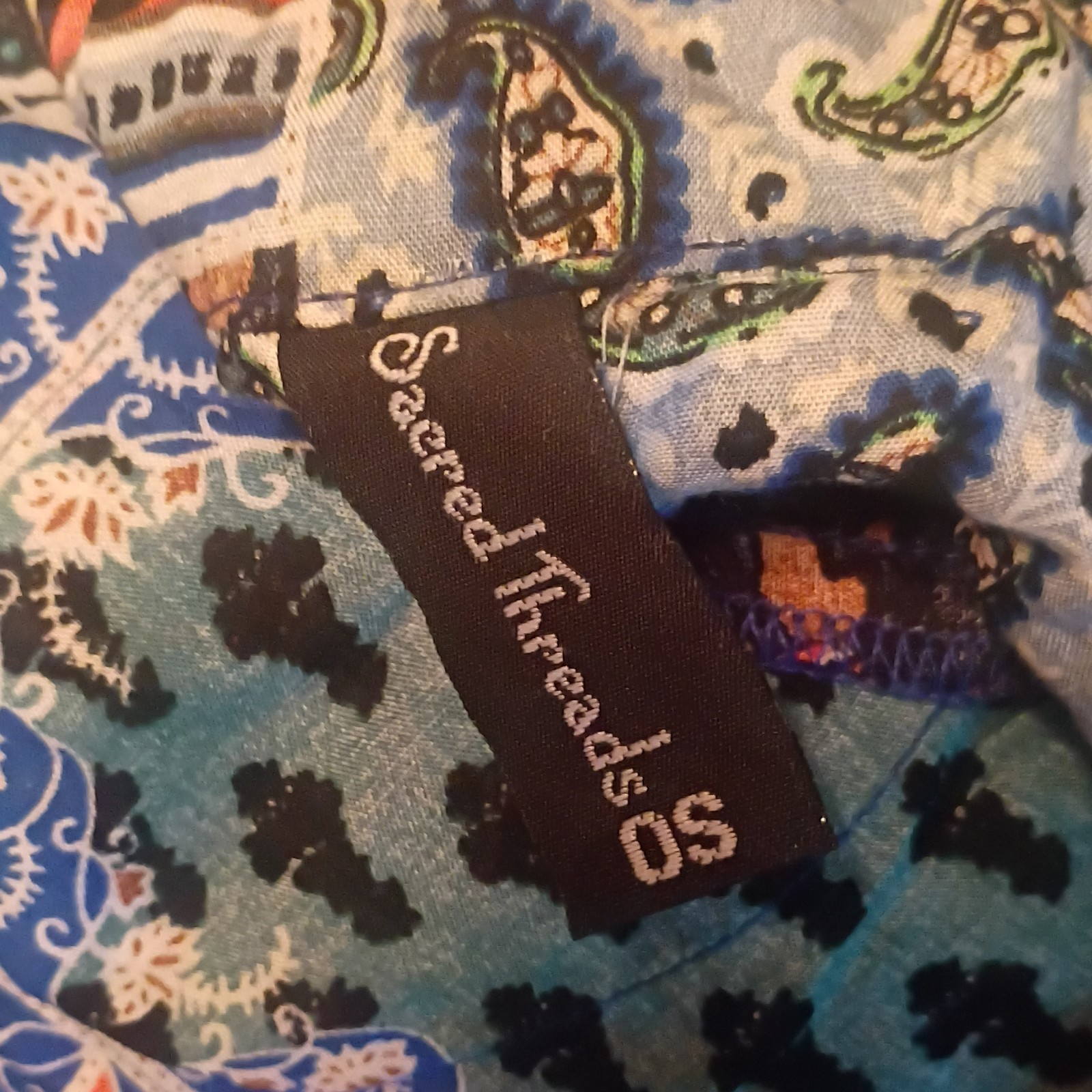 Sacred Threads Multicolor Patchwork Cotton Wide-L… - image 4