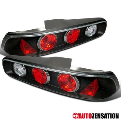Black Fits 1994-2001 Acura Integra 2Dr Tail Lights Brake Lamps Left+Right 94-01