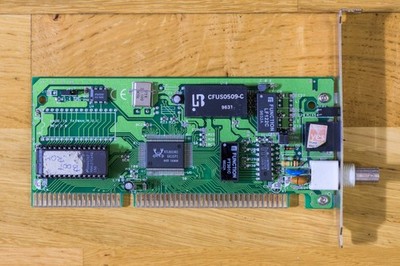 Realtek RTL8019AS Network Ethernet ISA Card Controller RJ45 BNC 10 Mbit
