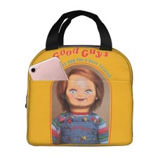 Unisex He Wants You For A Best Friend Chucky Horror Portable Insulated Lunch Bag
