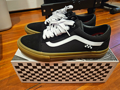 VANS Old Skool Skateboarding Shoes Black/White Gum 