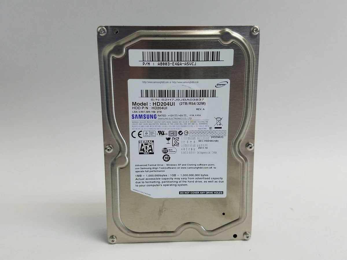 Samsung Internal Hard Disk Drives 3.5 in Form Factor 2TB Storage