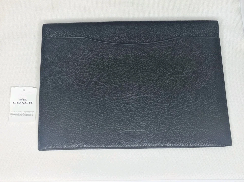 Brand New Coach Black Pebble Leather Tablet Sleeve - Image 4 of 4