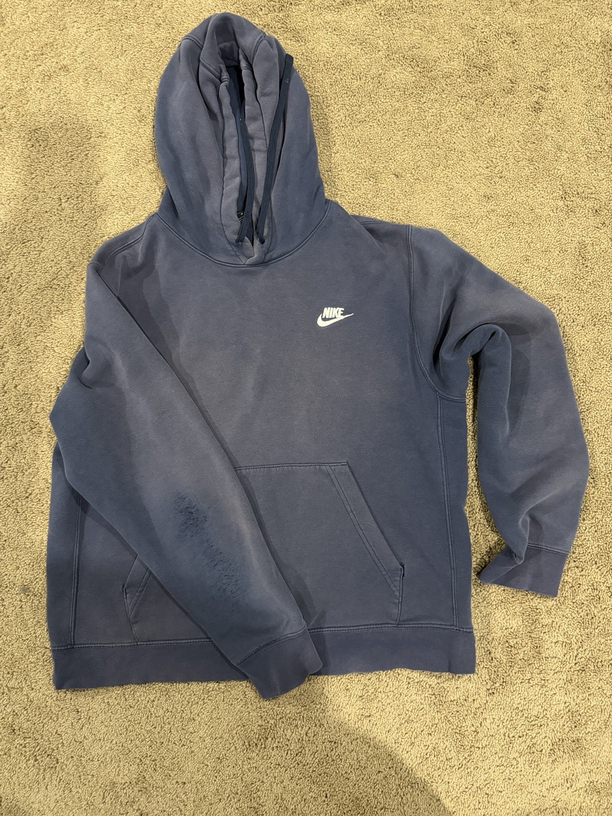 Nike Sportswear Club Men's Pullover Hoodie - Blue Faded, Size M