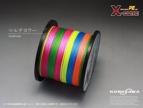 NEW KUROSAWA PE Fishing Line X-CORE multicolor 500m 8 strands No.14 132lb/59.8kg - Image 3