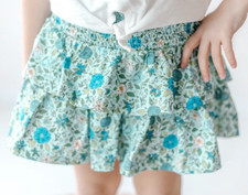 NWT Cheeky Plum Blue Floral Skort Girl's Size 8